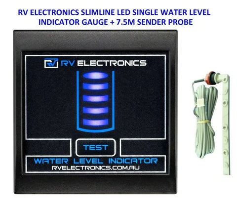LED Gauge Single Tank Water Level Indicator with one 7.5m Sender Probe