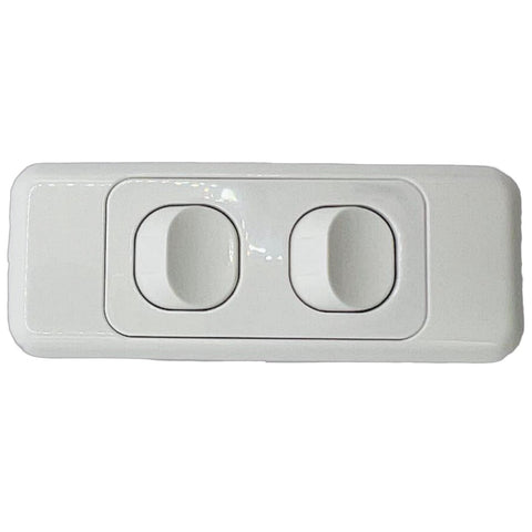 2 Gang Architrave Switch White