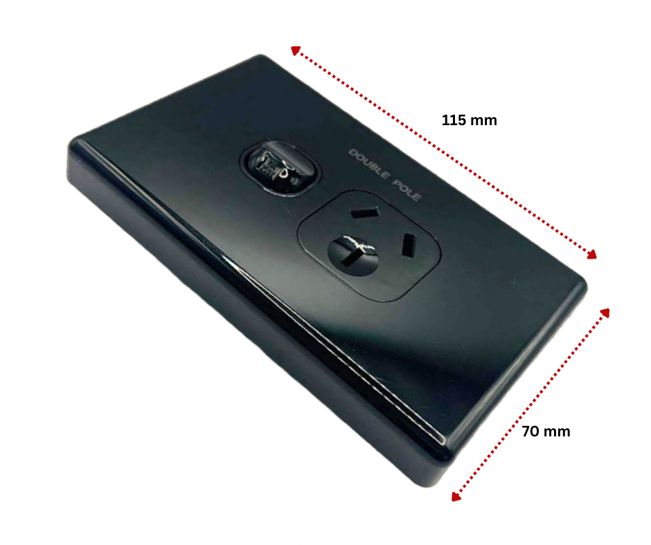 Single Power Point – Black