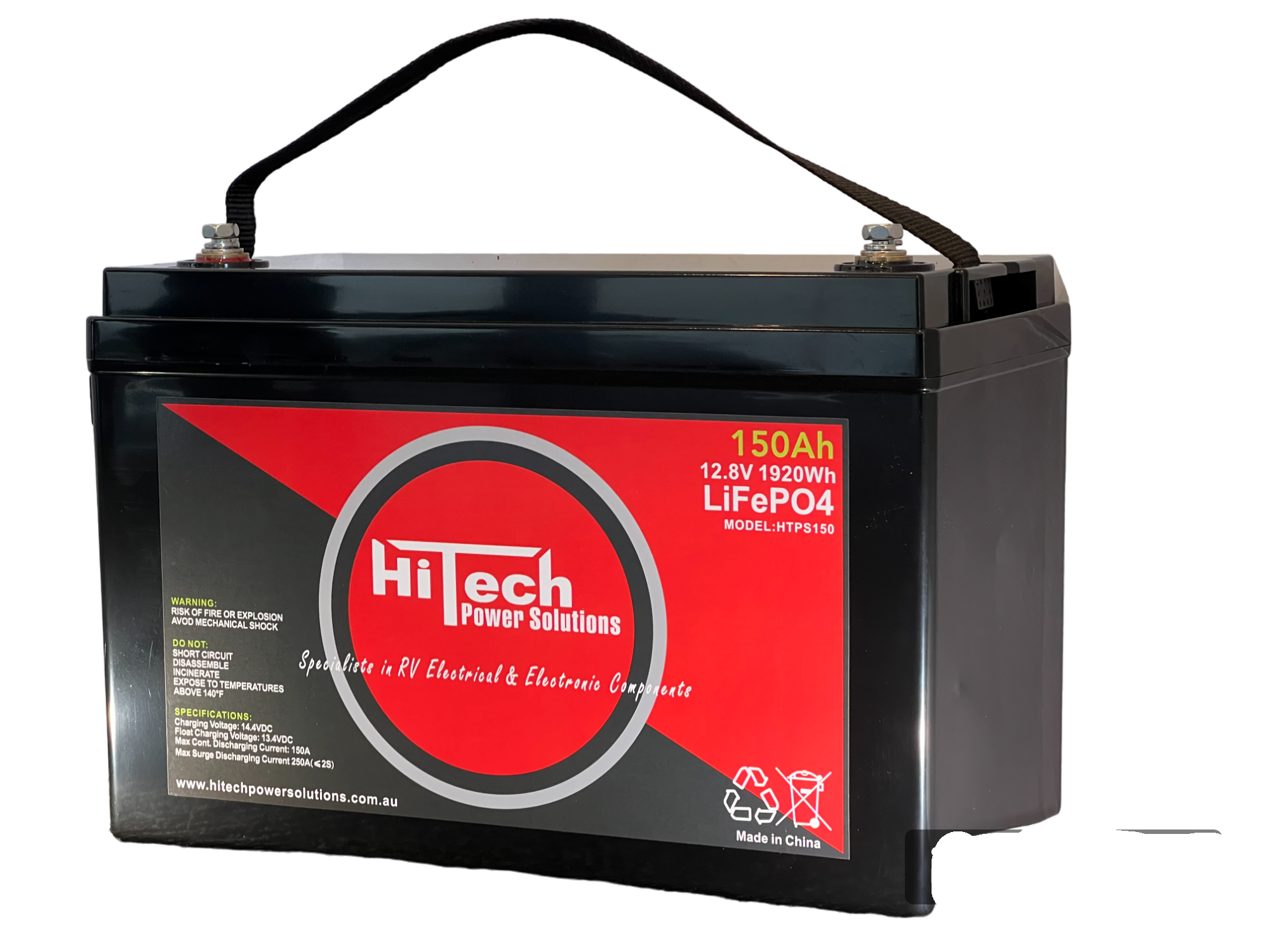 150 Amp Hitech Lithium Iron Phosphate Battery LiFePO4