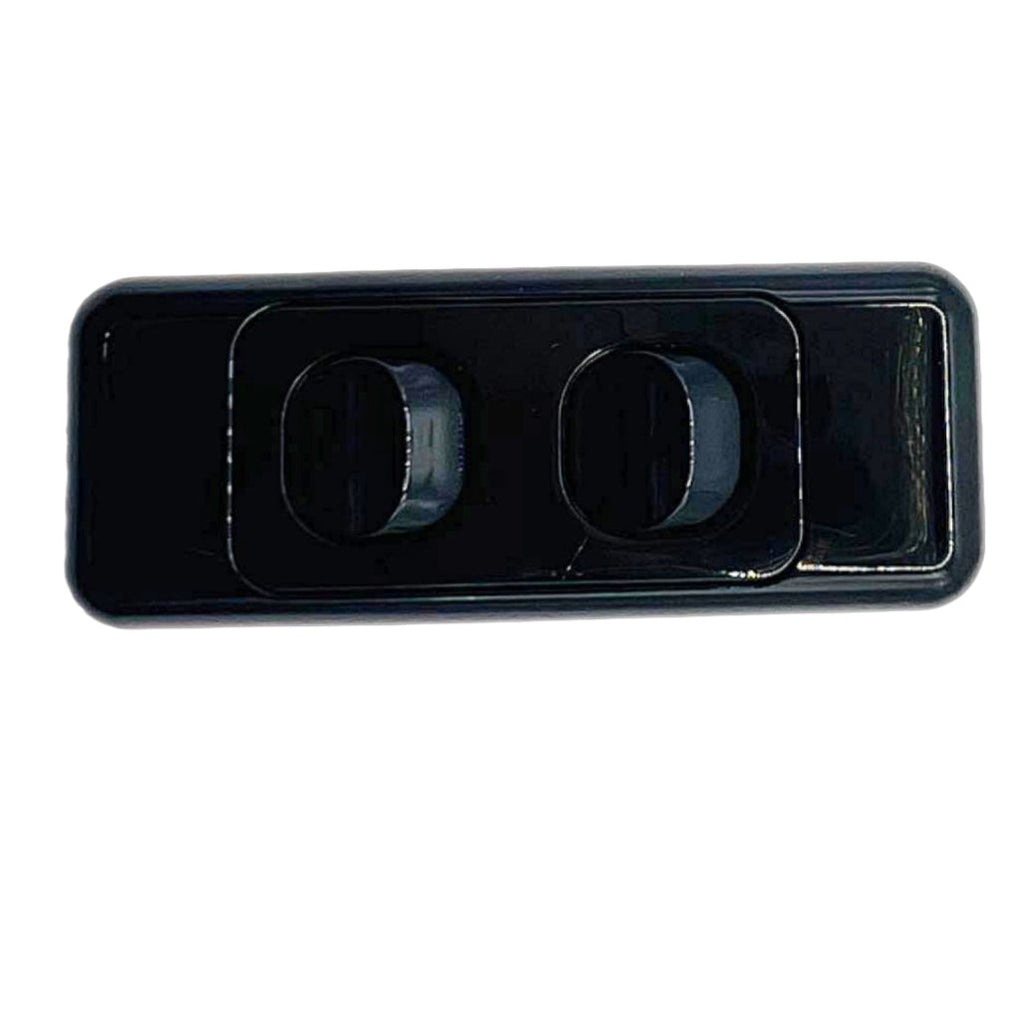 2 Gang Architrave Switch Black - 2 Pack